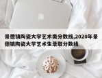 景德镇陶瓷大学艺术类分数线,2020年景德镇陶瓷大学艺术生录取分数线