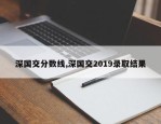 深国交分数线,深国交2019录取结果