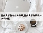暨南大学各专业分数线,暨南大学分数线2020和排位