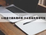 12星座之最执着的事-什么星座执着得可怕