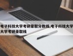电子科技大学考研录取分数线,电子科技大学大学考研录取线