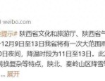 12月9日至13日陕西大范围雨雪天气及降温吹风过程详细预报