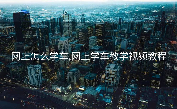 网上怎么学车,网上学车教学视频教程