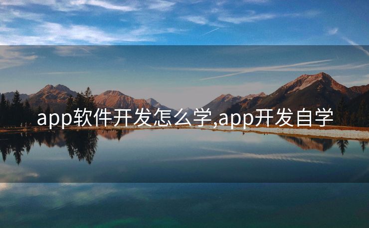 app软件开发怎么学,app开发自学
