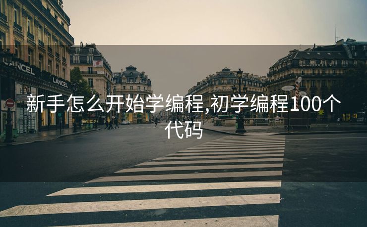 新手怎么开始学编程,初学编程100个代码
