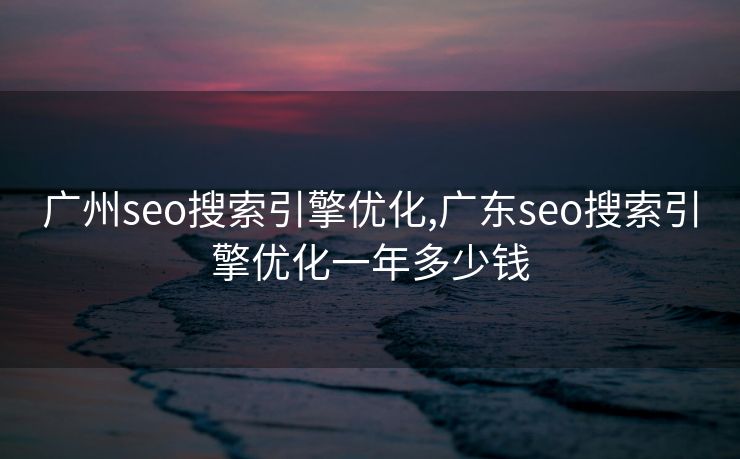广州seo搜索引擎优化,广东seo搜索引擎优化一年多少钱