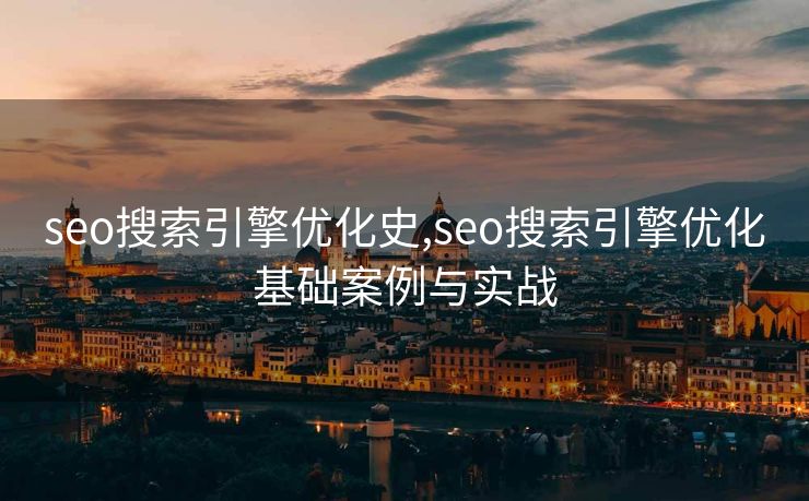 seo搜索引擎优化史,seo搜索引擎优化基础案例与实战