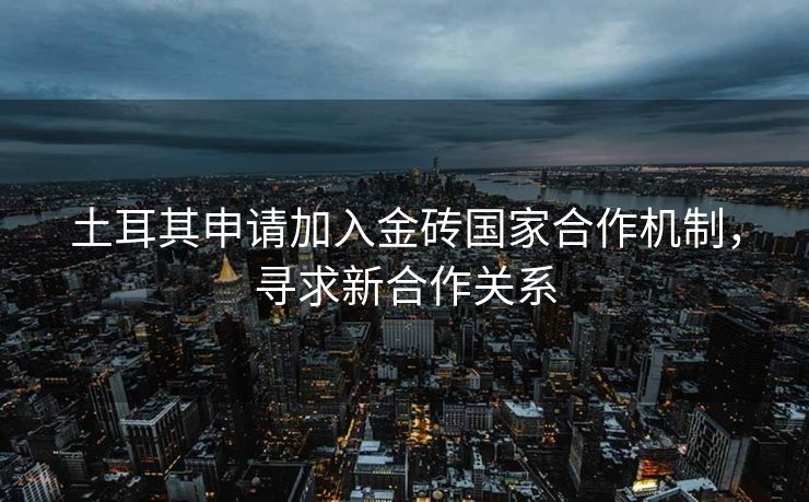 土耳其申请加入金砖国家合作机制，寻求新合作关系