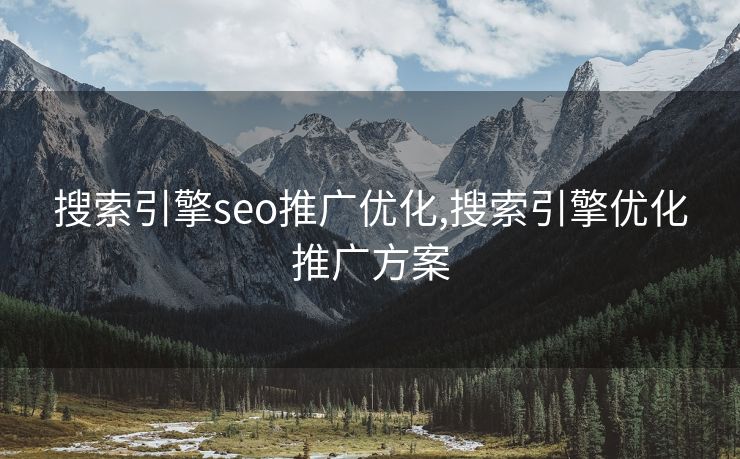 搜索引擎seo推广优化,搜索引擎优化推广方案