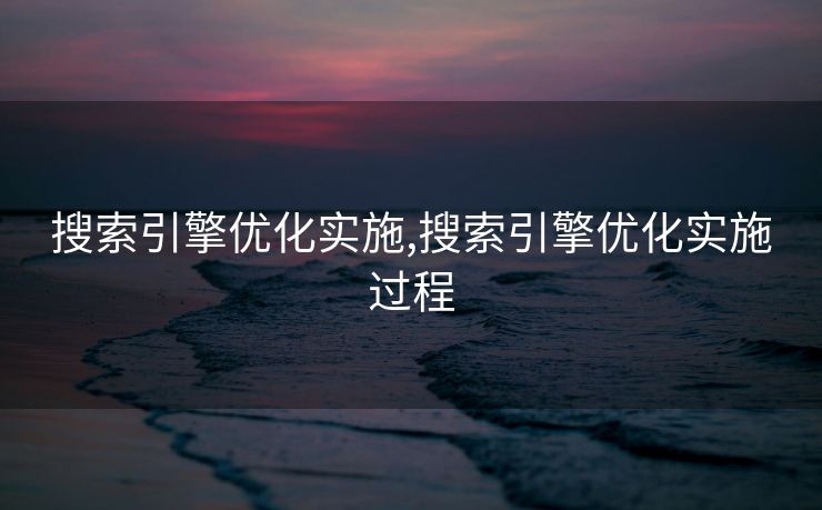 搜索引擎优化实施,搜索引擎优化实施过程