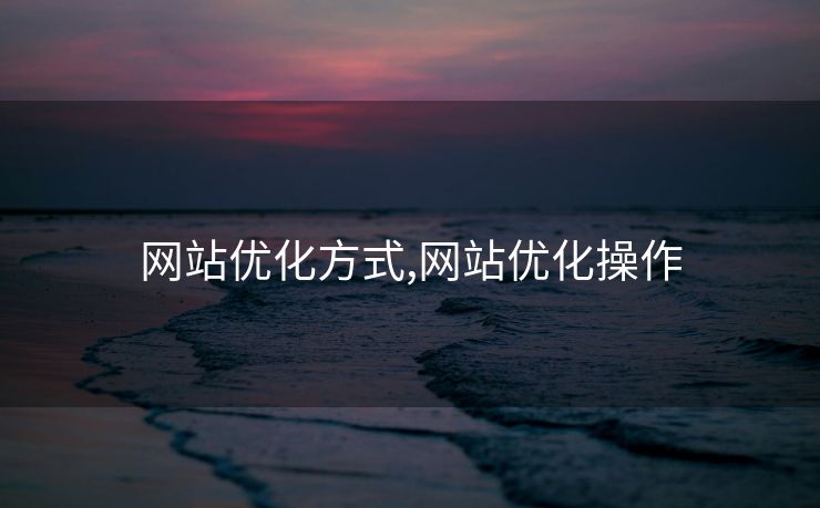 网站优化方式,网站优化操作