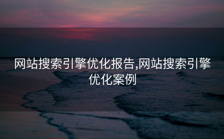 网站搜索引擎优化报告,网站搜索引擎优化案例