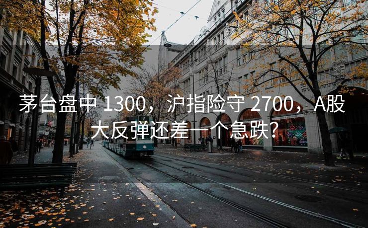 茅台盘中 1300，沪指险守 2700，A股 大反弹还差一个急跌？