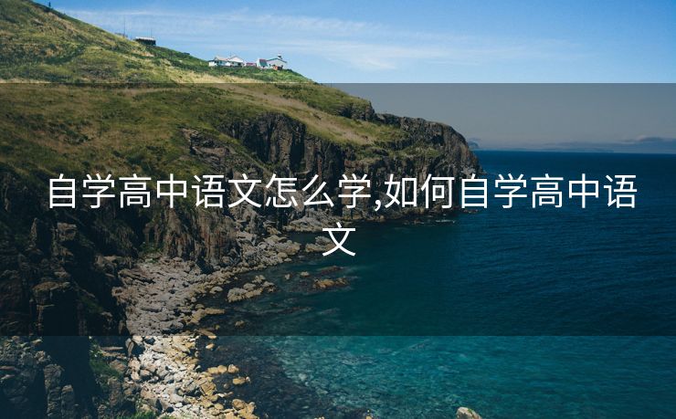 自学高中语文怎么学,如何自学高中语文