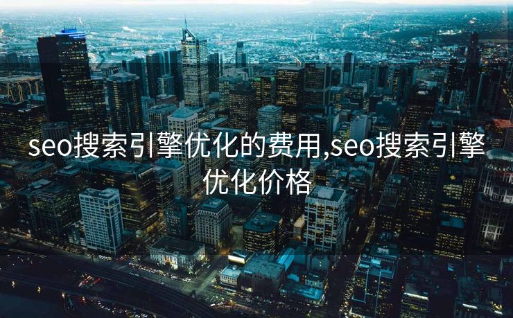 seo搜索引擎优化的费用,seo搜索引擎优化价格