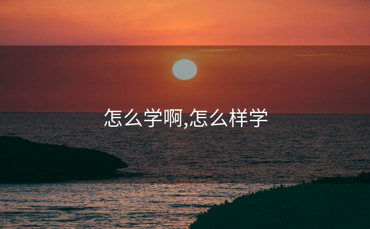 怎么学啊,怎么样学